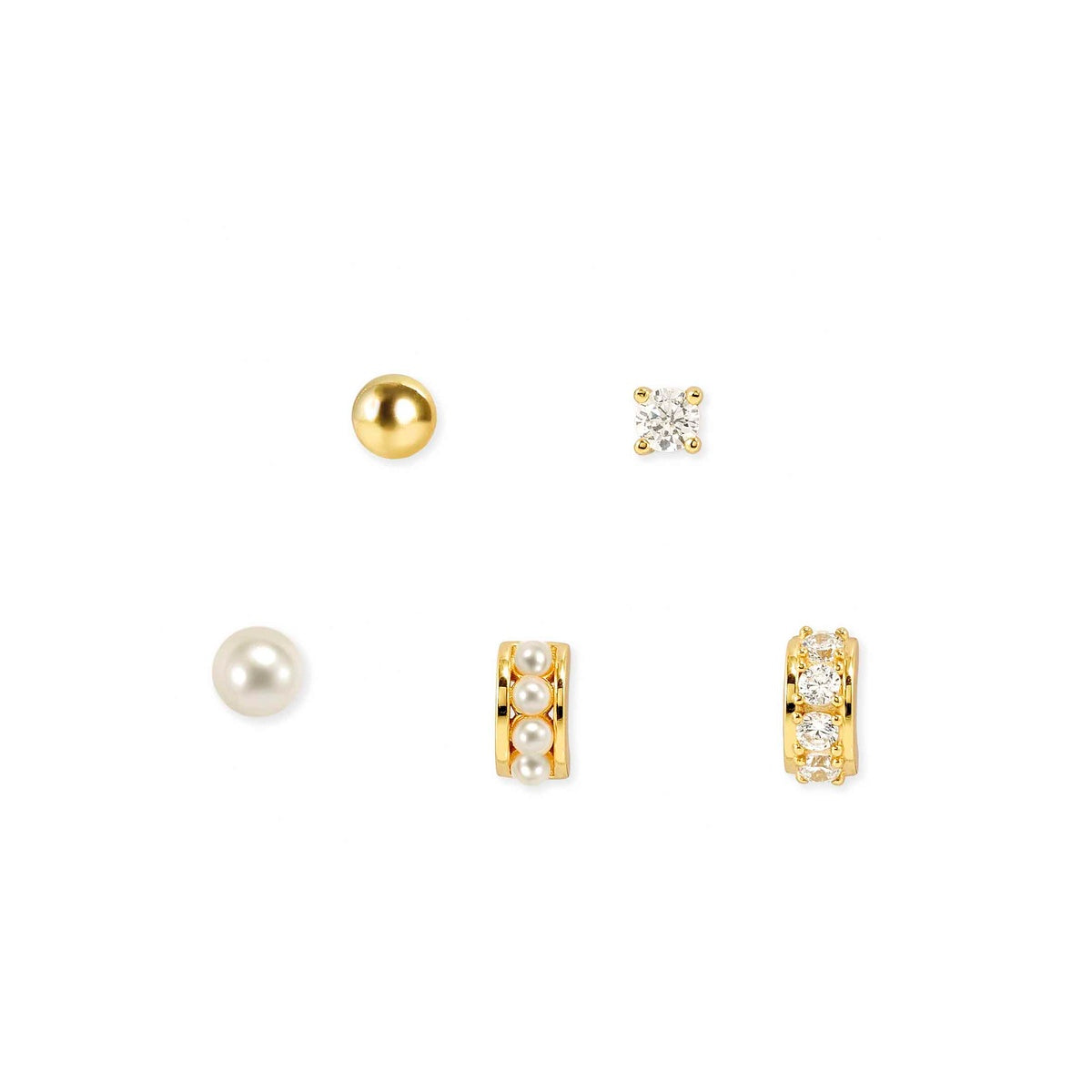 Nomination Gold Siren Dream Mixed Stud Earrings