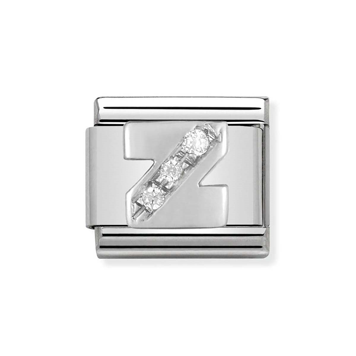 Nomination Silver Cubic Zirconia Letter Charm