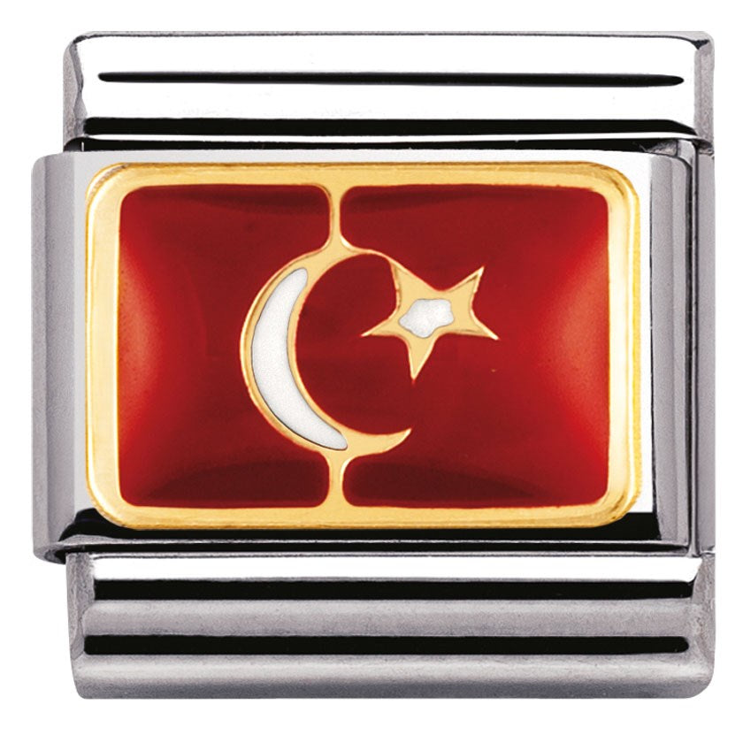 Nomination Turkey Flag Charm