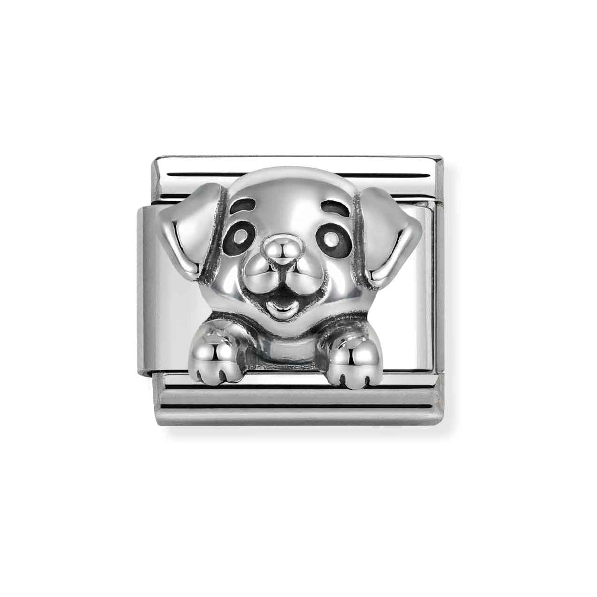 Silver 3D Dog Charm