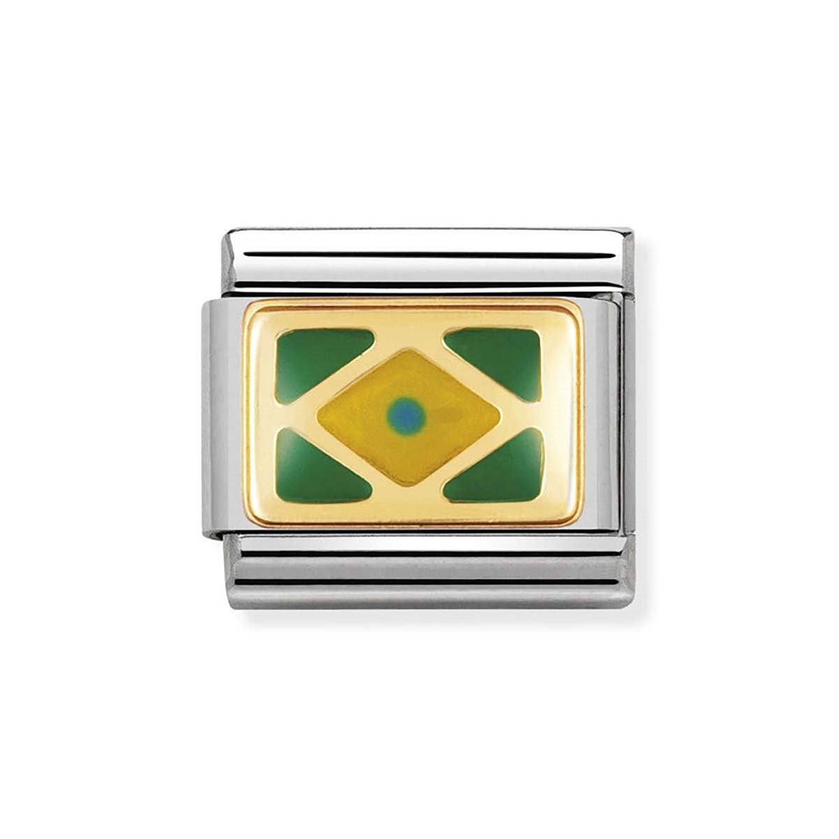 Nomination Brazil Flag Charm