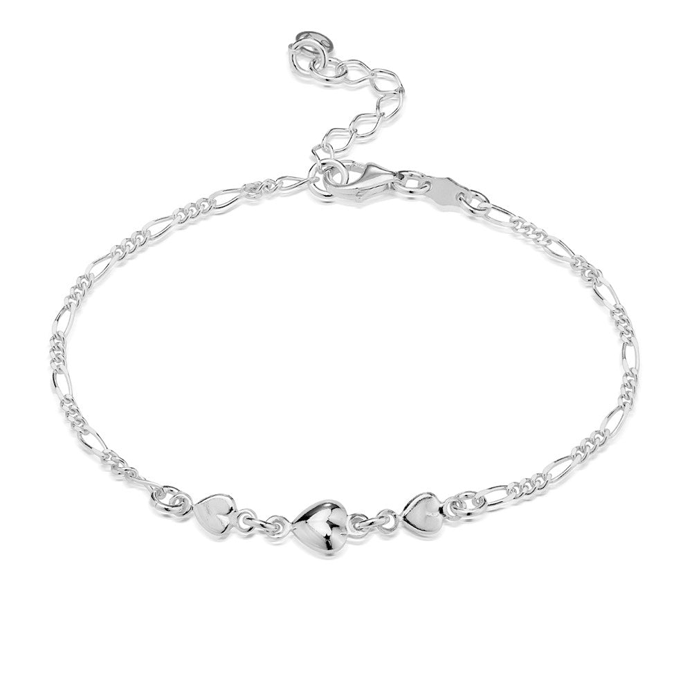 Argento Recycled Silver Triple Heart Bracelet