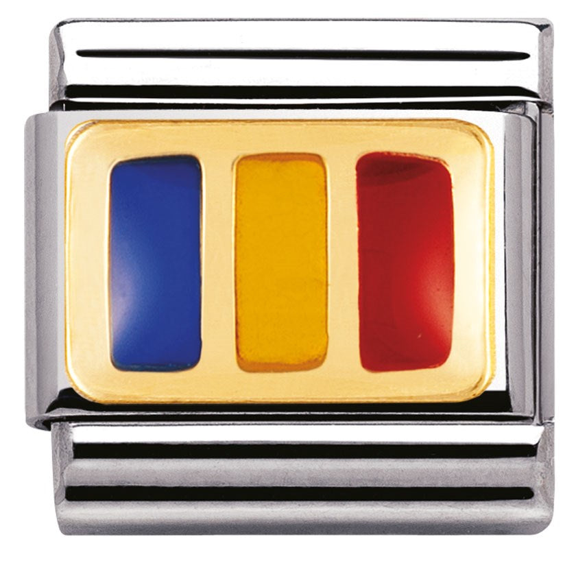 Nomination Romania Flag Charm