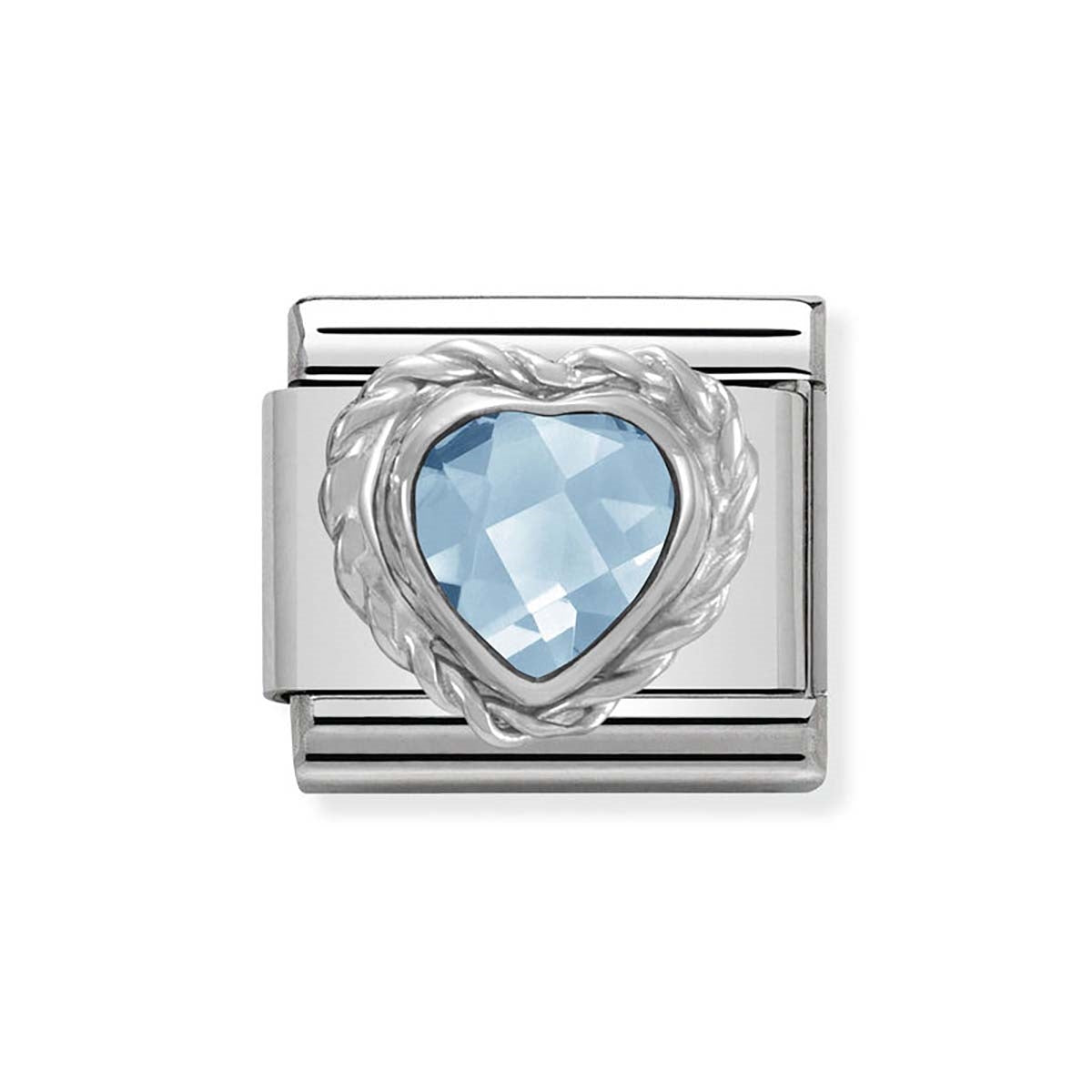 Nomination Blue Crystal Heart Charm