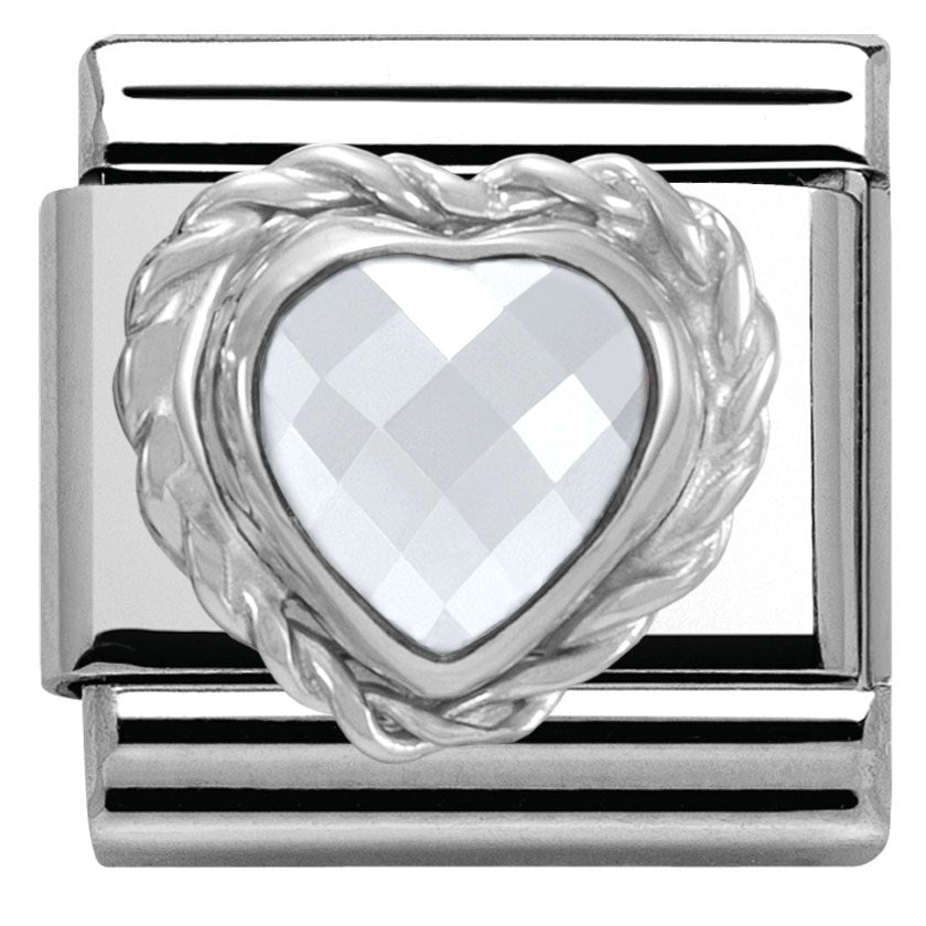 Nomination Clear Crystal Heart Charm