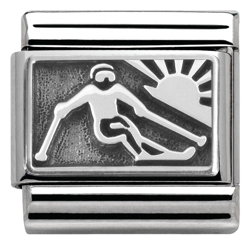 Nomination Skier Charm