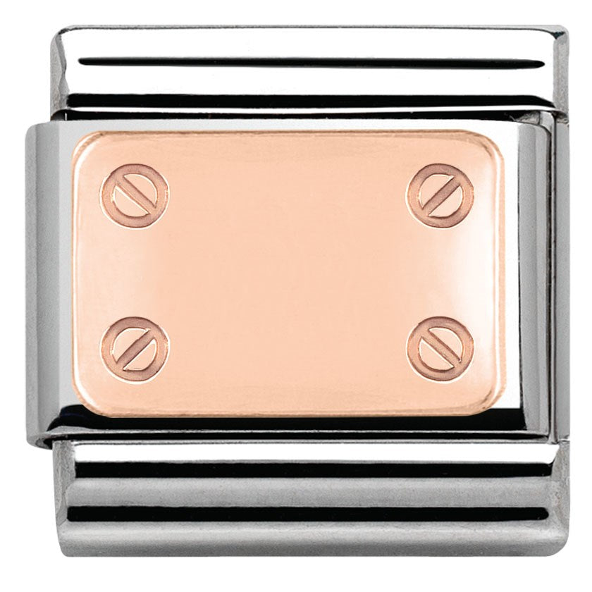 Nomination Rose Gold Plate with Screws Charm