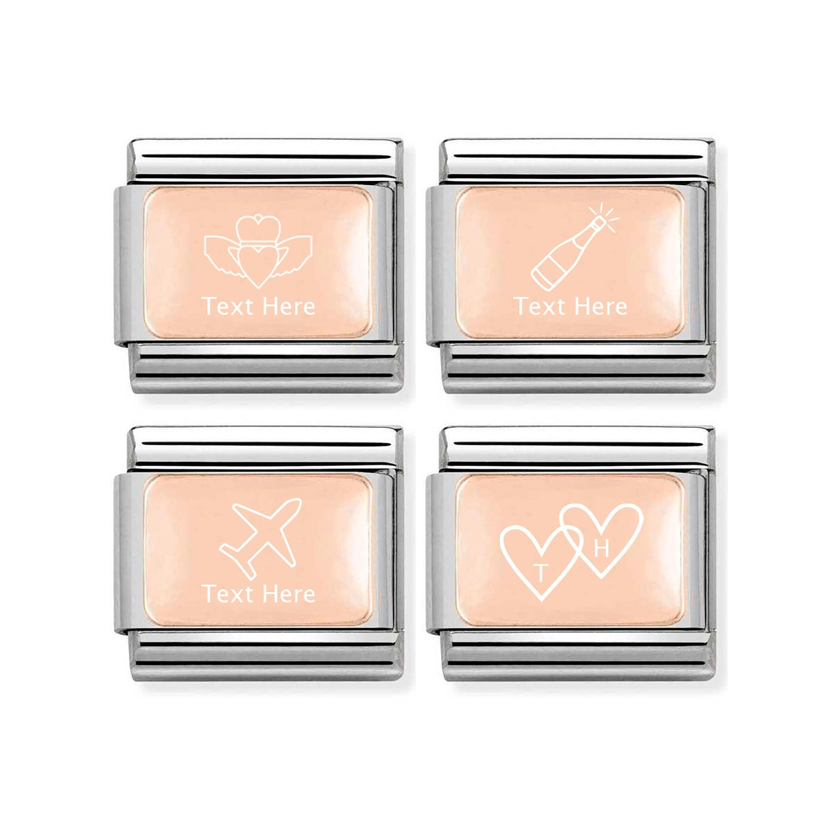 Nomination Rose Gold Plate Engraving Charm