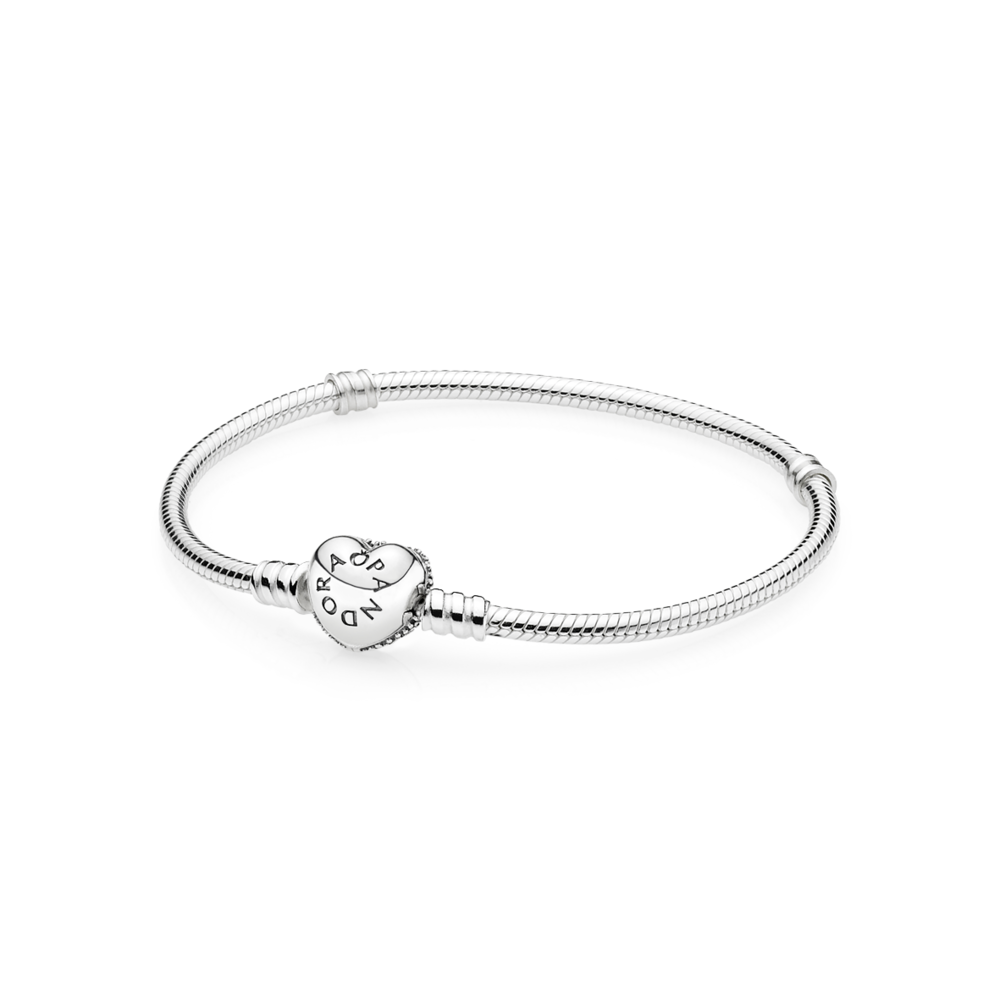 Pandora Pavé Heart Moments Silver Bracelet