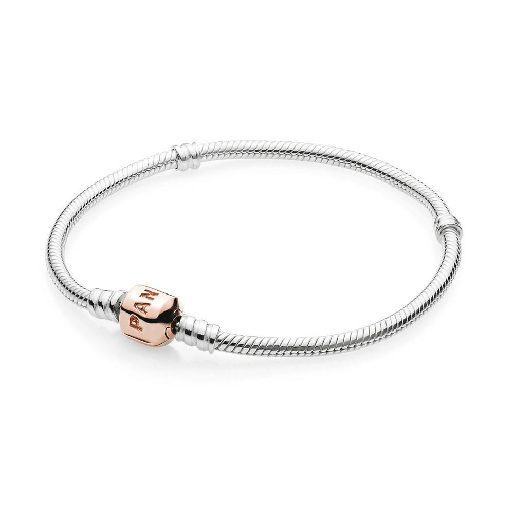 Pandora Rose Gold Clasp Silver bracelet
