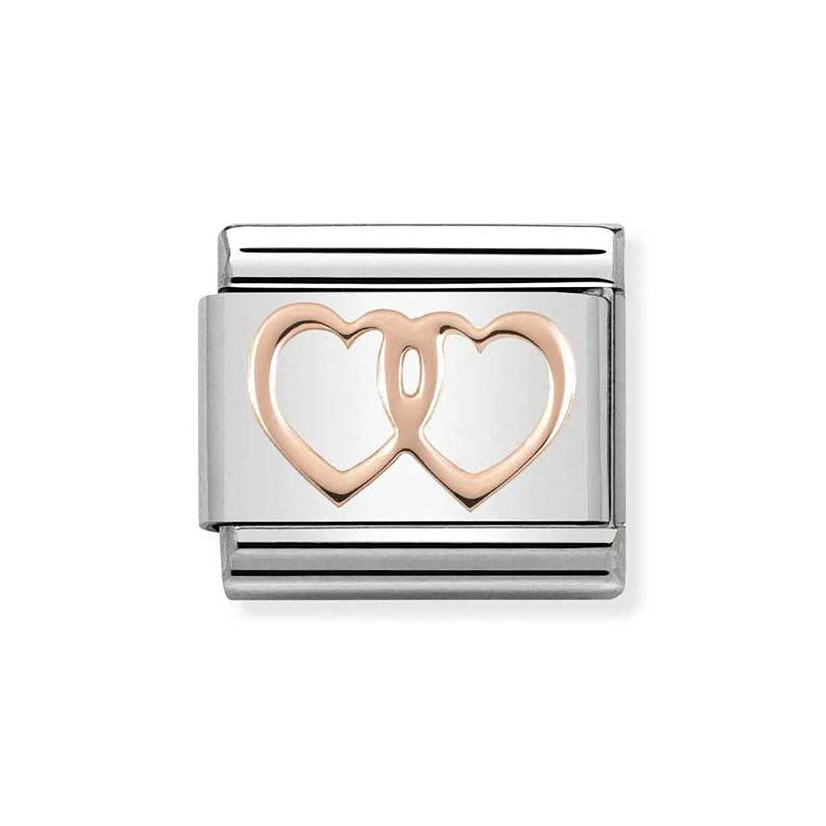 Nomination Rose Gold Double Heart Charm