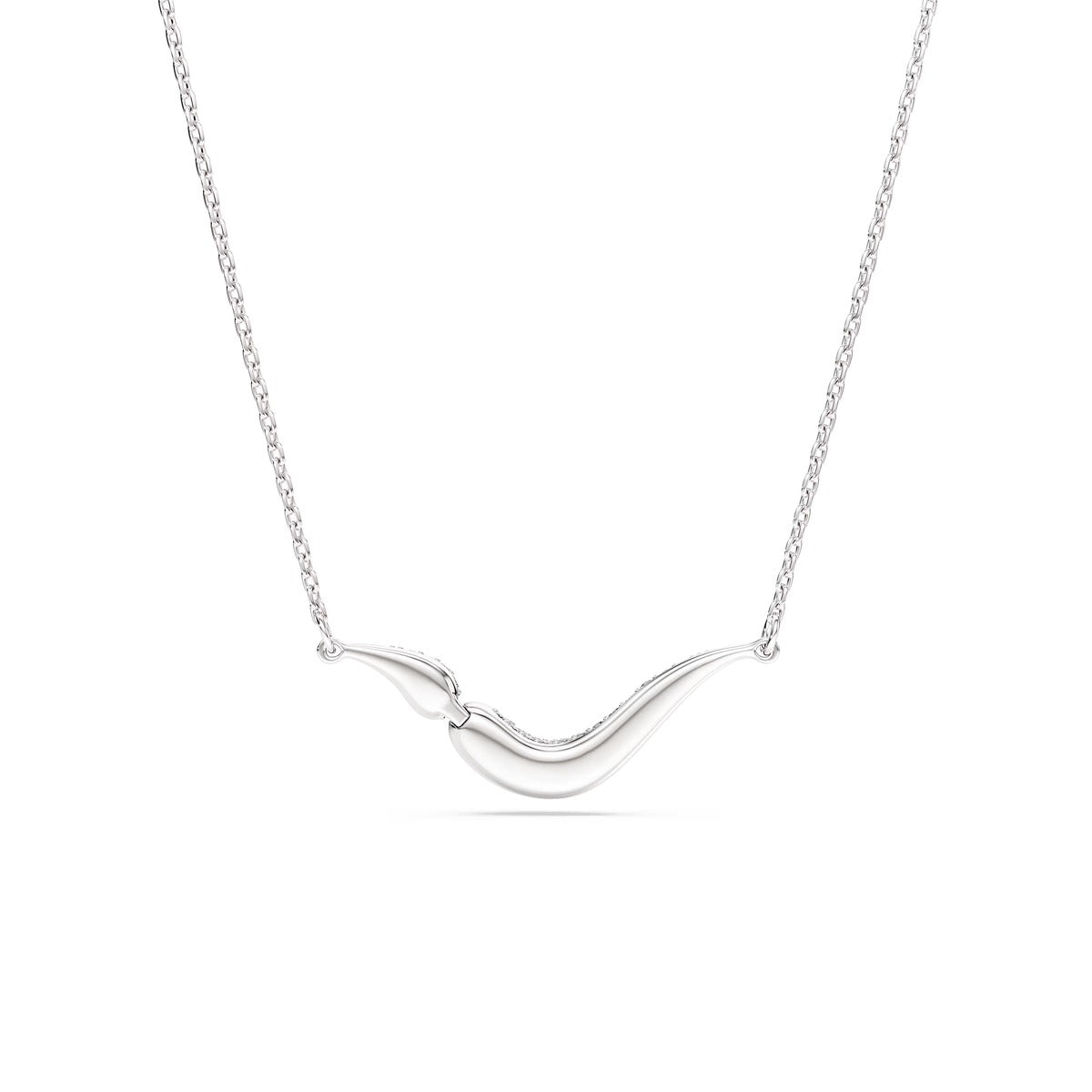 Swarovski Classica Sterling Silver White Round Cut Necklace