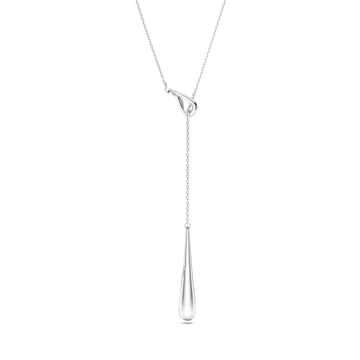 Swarovski Classica Sterling Silver White Round Cut Y Necklace