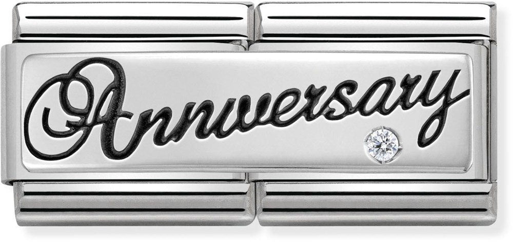 Nomination Silver Anniversary Double Plate Charm