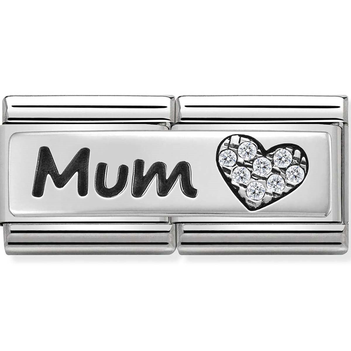 Nomination Silver Mum Double Plate Charm