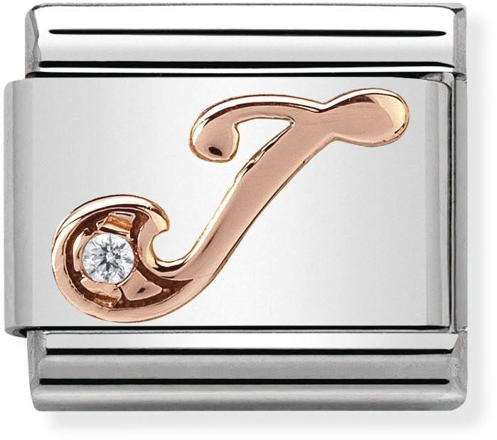 Nomination Rose Gold Letter J Charm