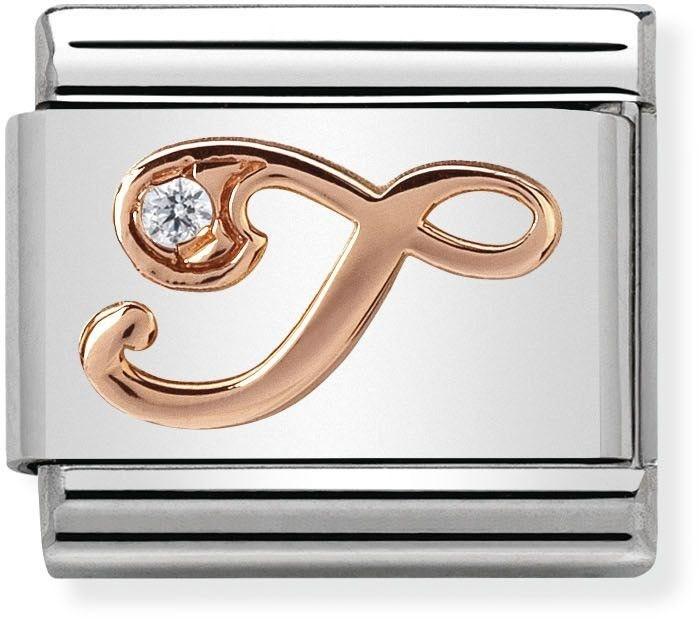 Nomination Rose Gold Letter T Charm