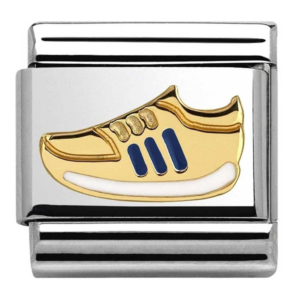 Nomination Gold and Blue Trainer Charm