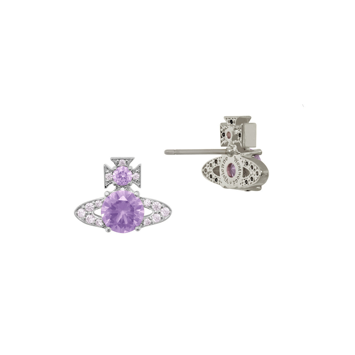 Vivienne Westwood Silver Lavender Ismene Studs