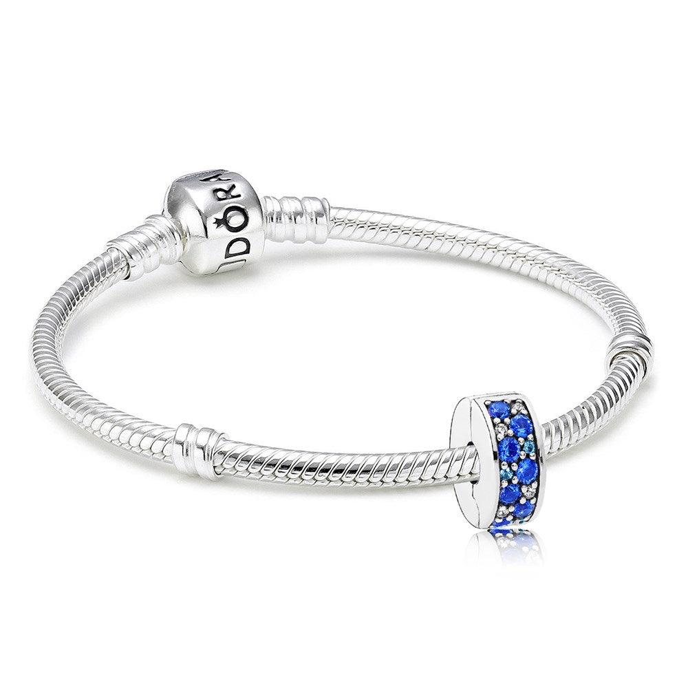 Pandora Blue Mosaic Shining Elegance Spacer Clip
