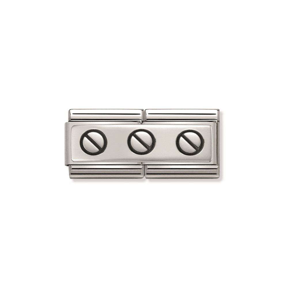 Nomination Double Silver Charm