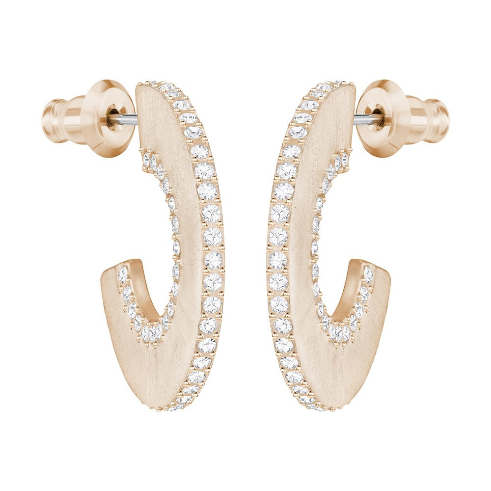 Swarovski Hoop Fever Rose Gold Crystal Earrings