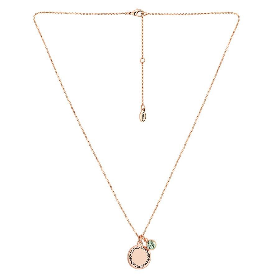 Karma August Birthstone Rose Gold Necklace