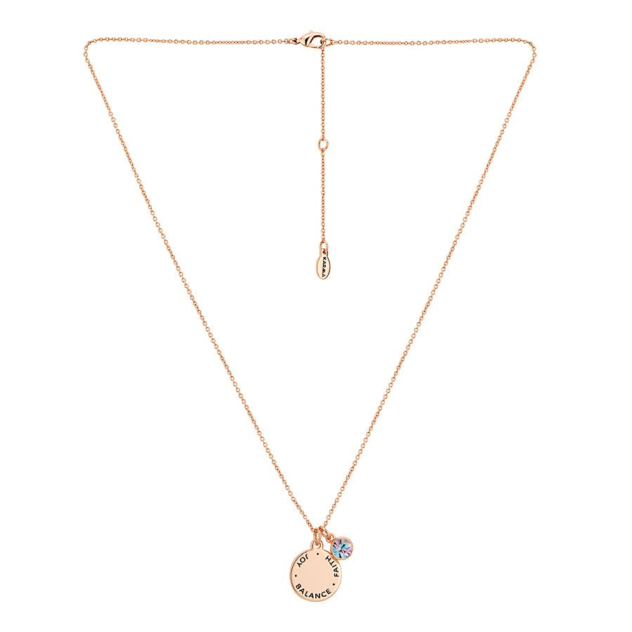Karma June Birthstone Rose Gold Necklace