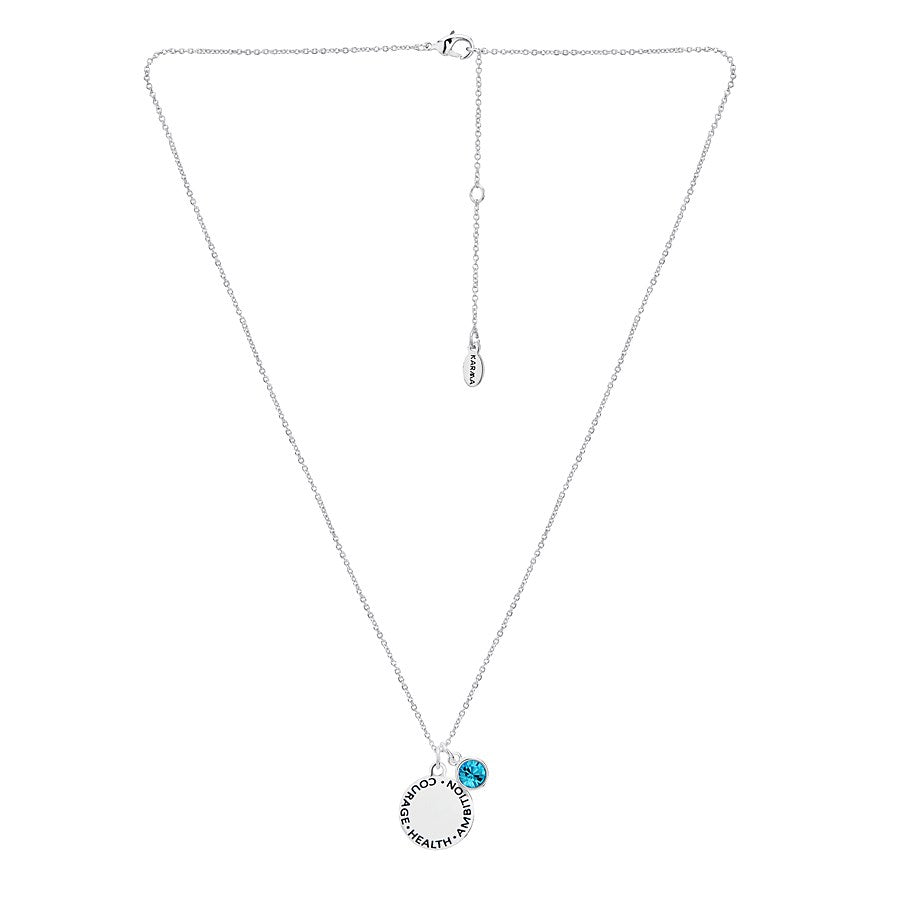 Karma March Birthstone Necklace