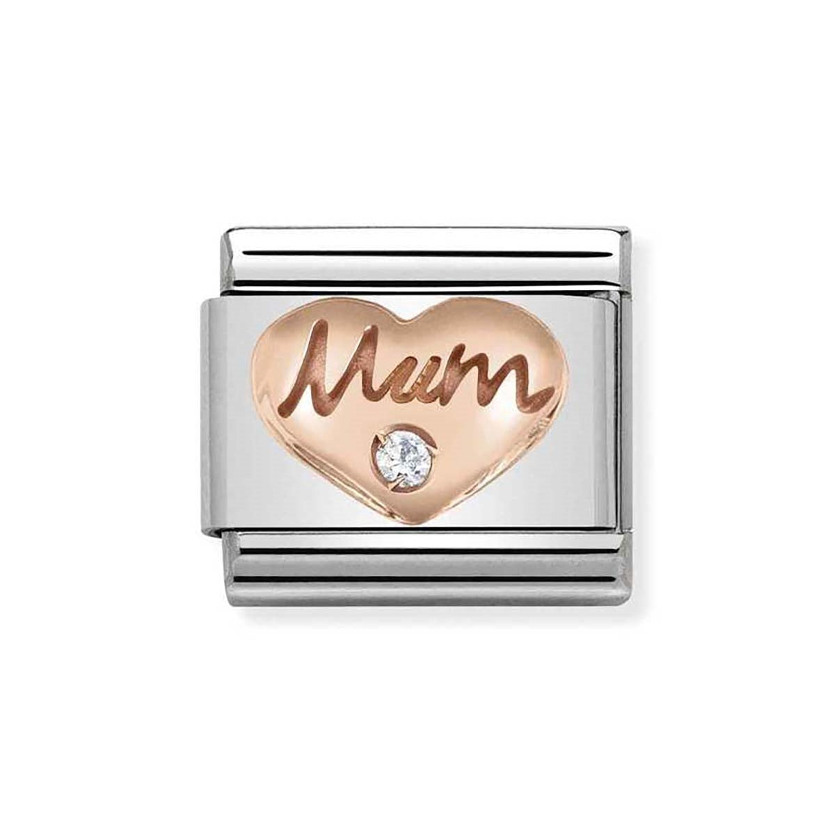 Nomination Rose Gold Mum & Heart Charm