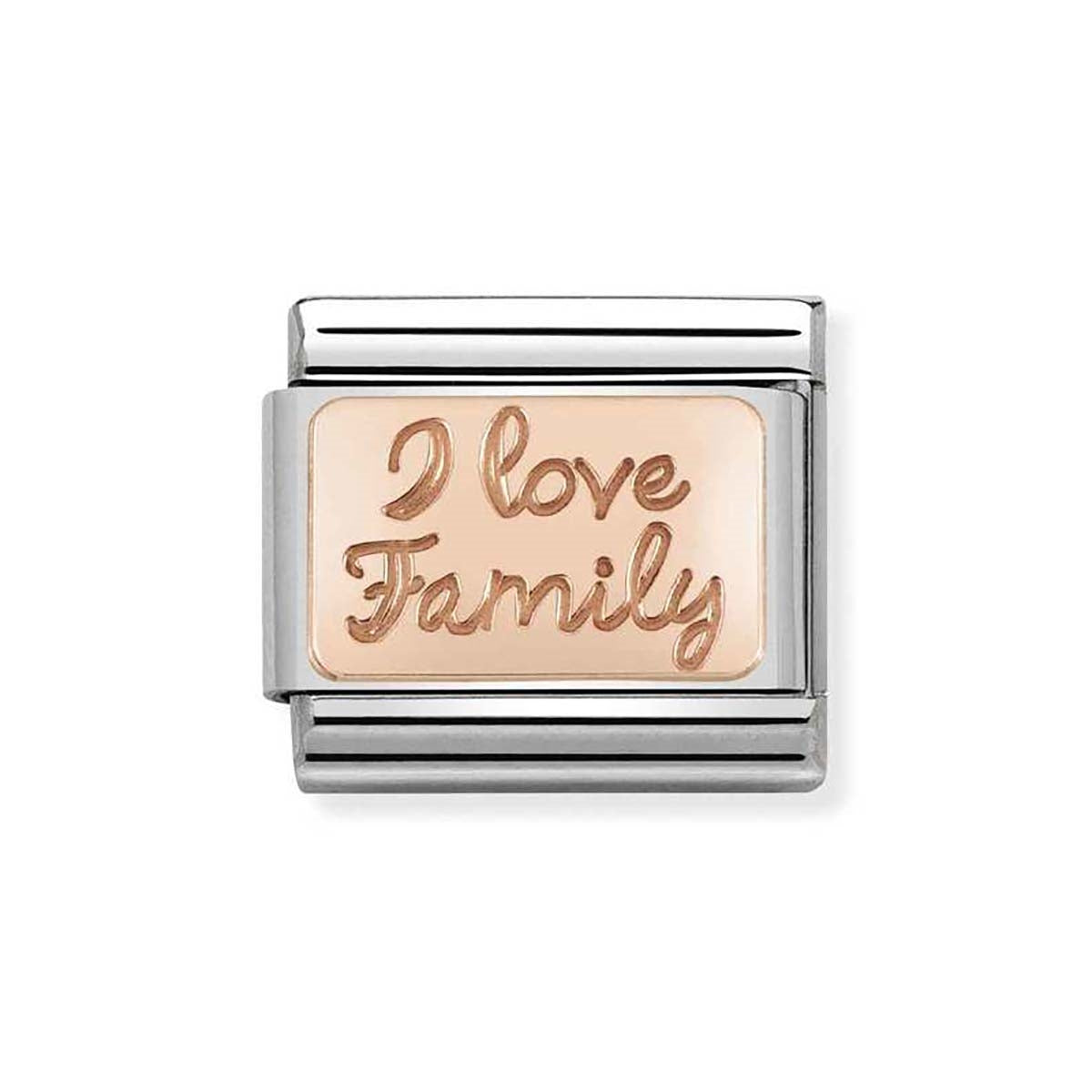 Nomination Rose Gold I Love Family Charm