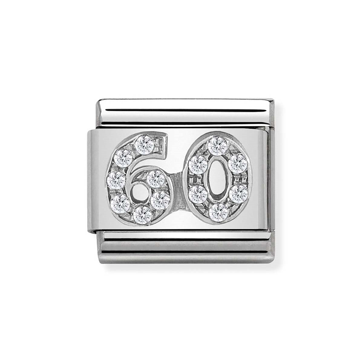 Nomination Silver Crystal 60 Birthday Charm