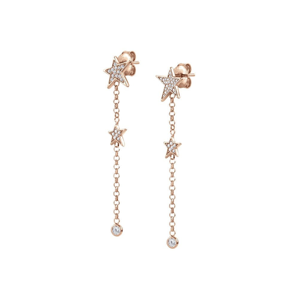 Nomination Stella Rose Gold Drop Star Earrings