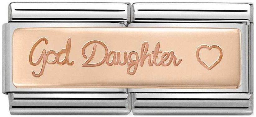 Nomination Rose Gold God Daughter Double Charm