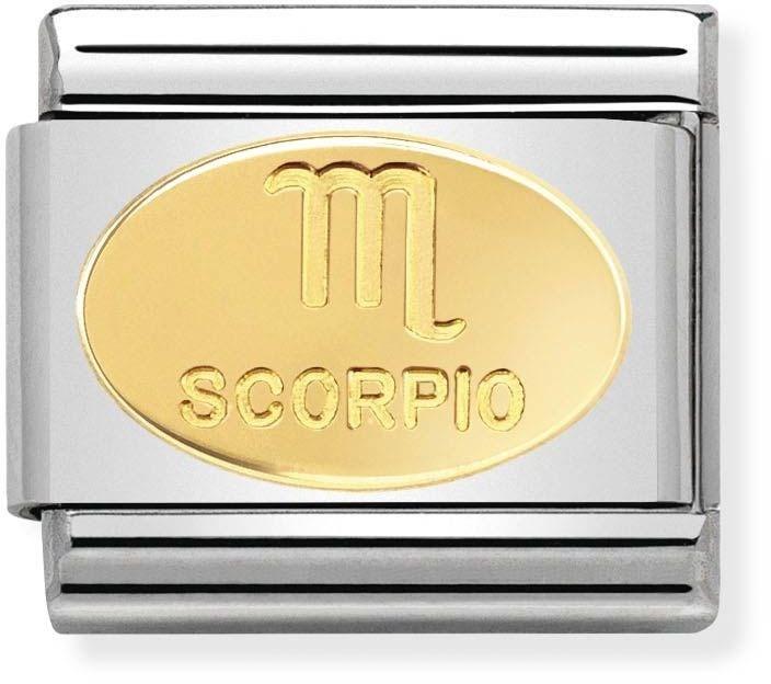 Nomination Gold Scorpio Oval Zodiac Charm