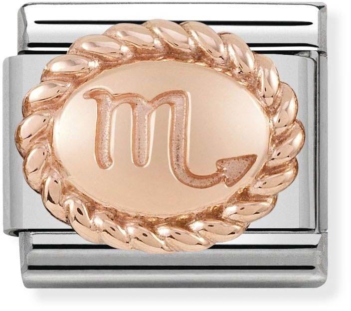 Nomination Rose Gold Scorpio Oval Zodiac Charm