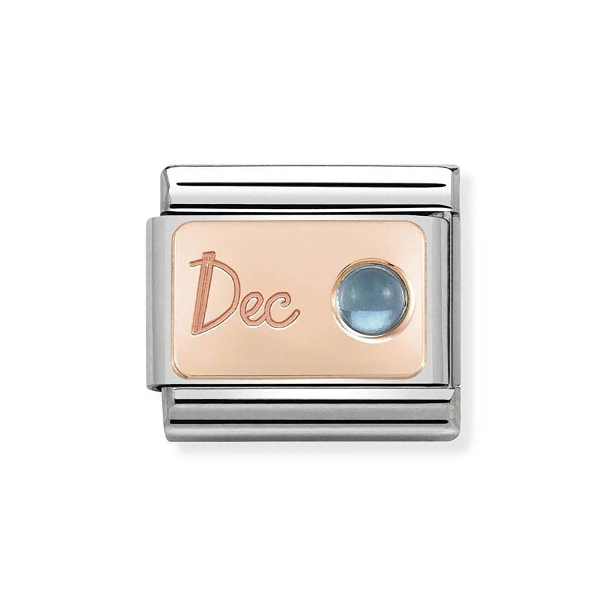 Nomination Rose Gold December Blue Topaz Charm