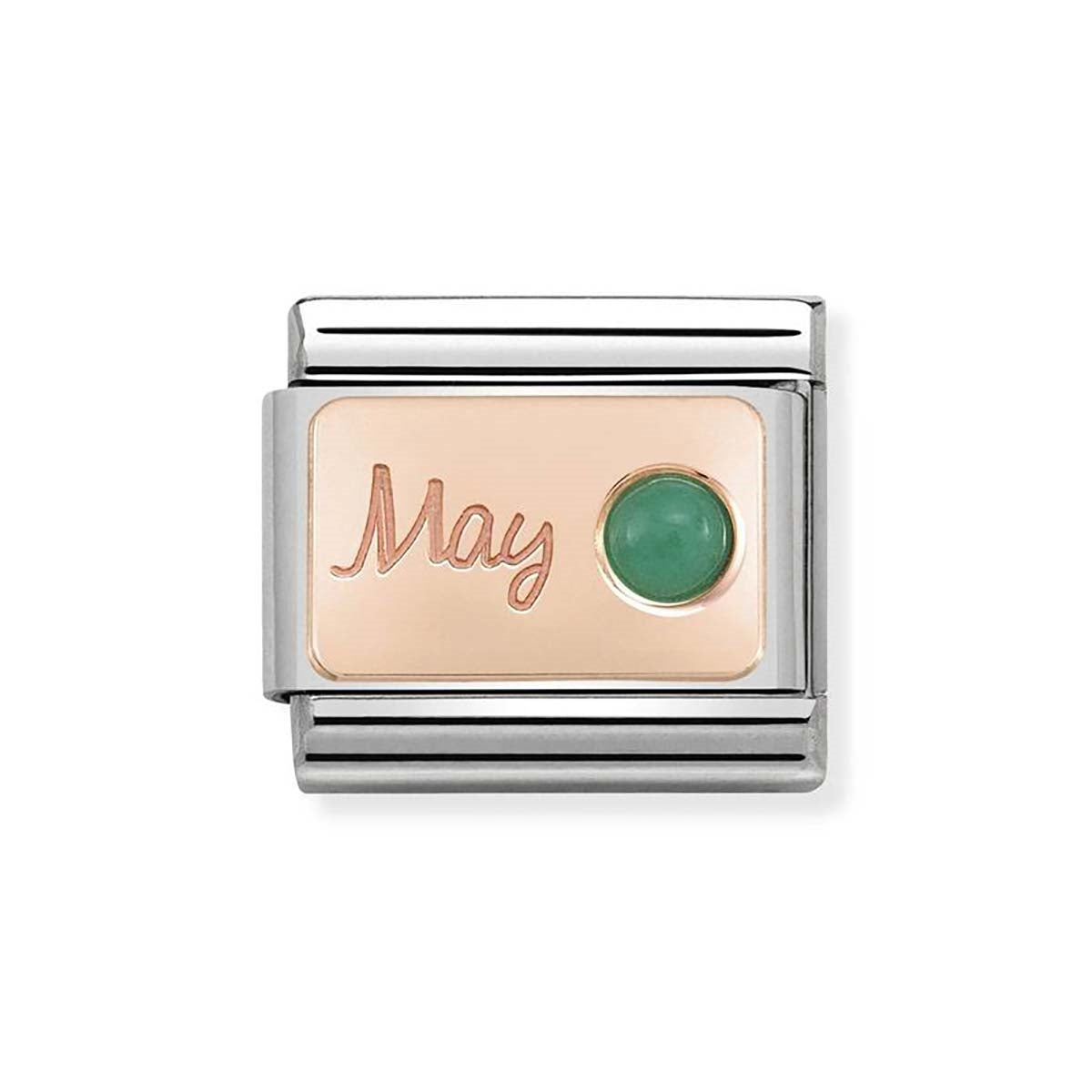 Nomination Rose Gold May Emerald Charm