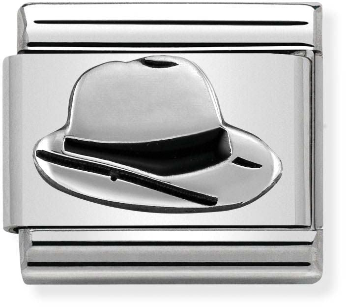 Nomination Silver Oxidised Panama Hat Charm