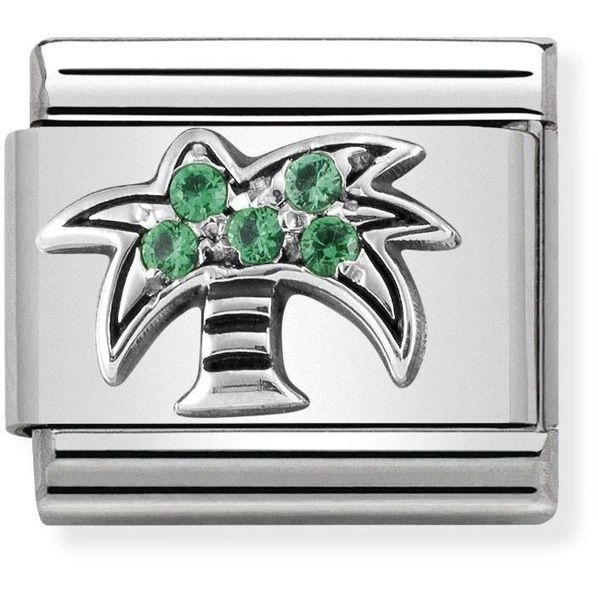 Nomination Sparkling Green Palm Tree Charm