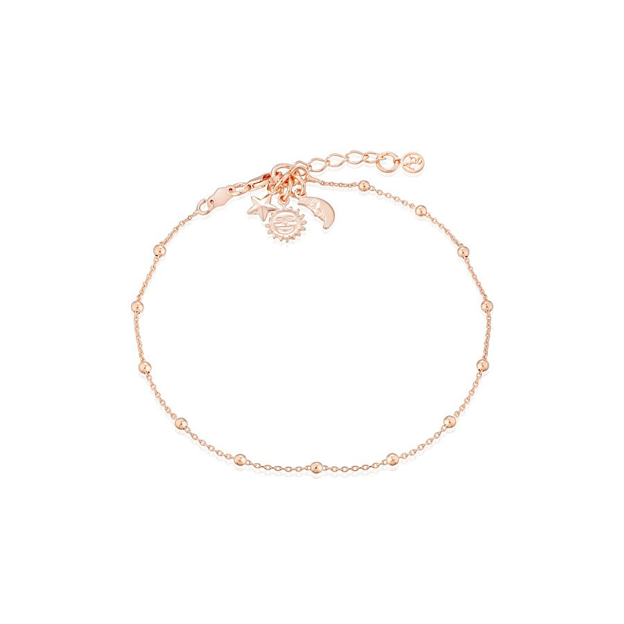 Argento Recycled Rose Gold Celestial Anklet