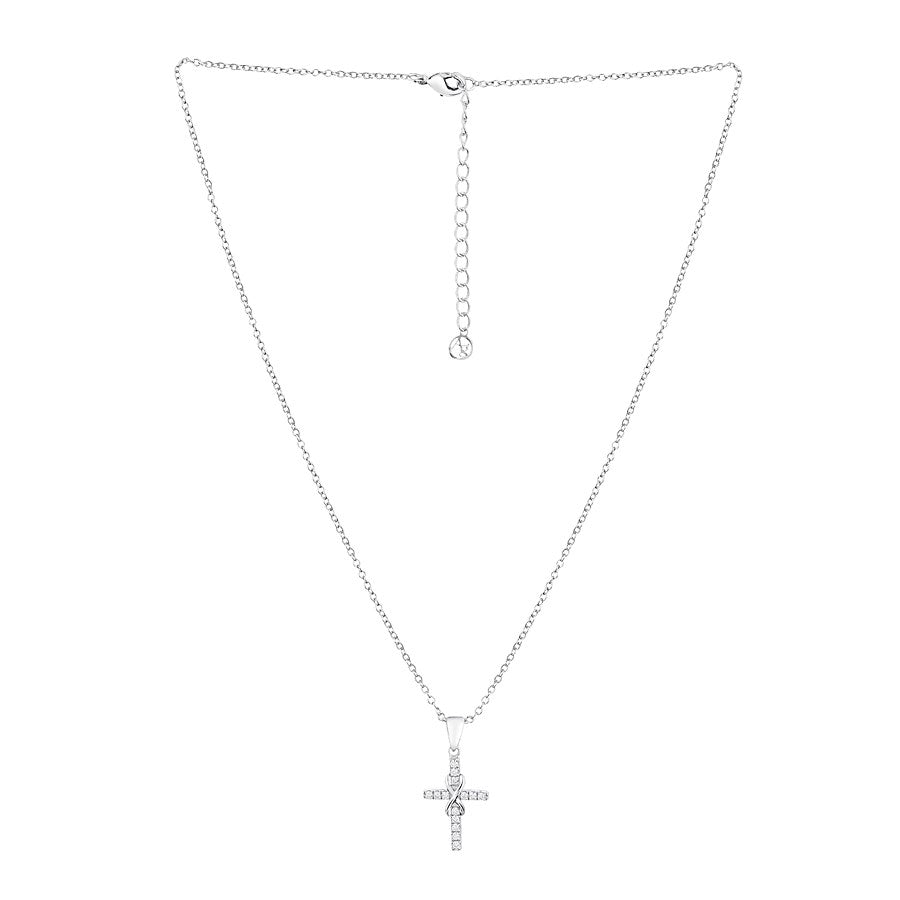 Argento Silver Crystal Cubic Zirconia Necklace