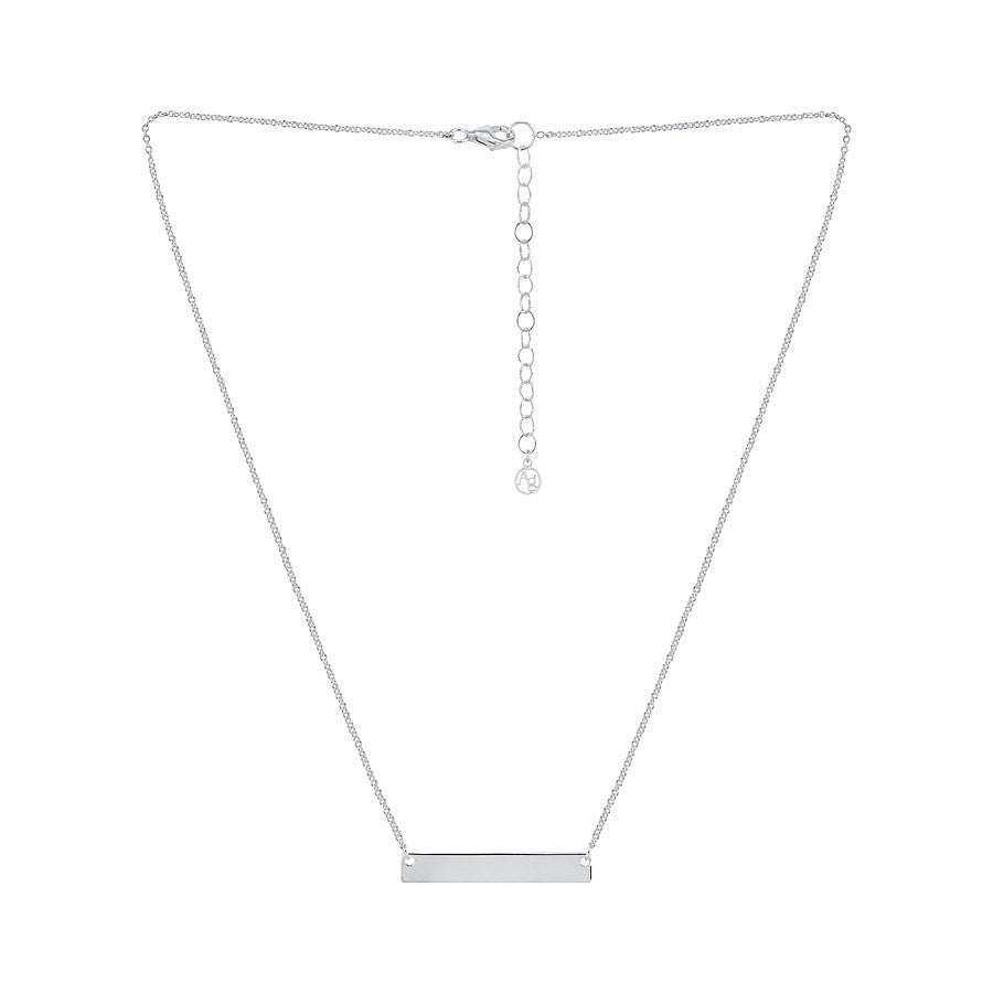 Argento Silver Engraving Bar Necklace