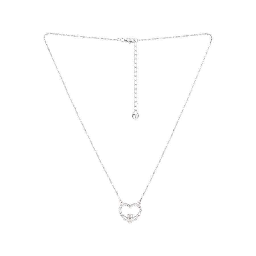 Argento Silver Claddagh Heart Necklace