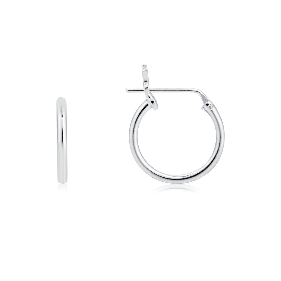 Argento Silver Huggie Hoop Earring