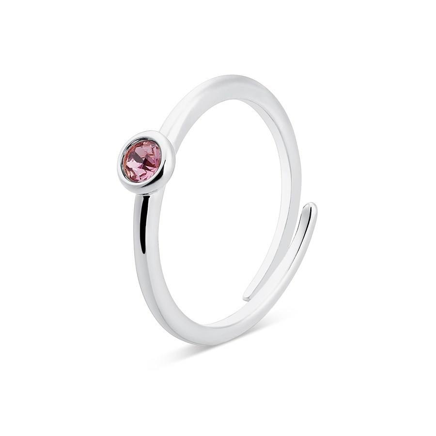 Karma Silver February Adjustable Ring