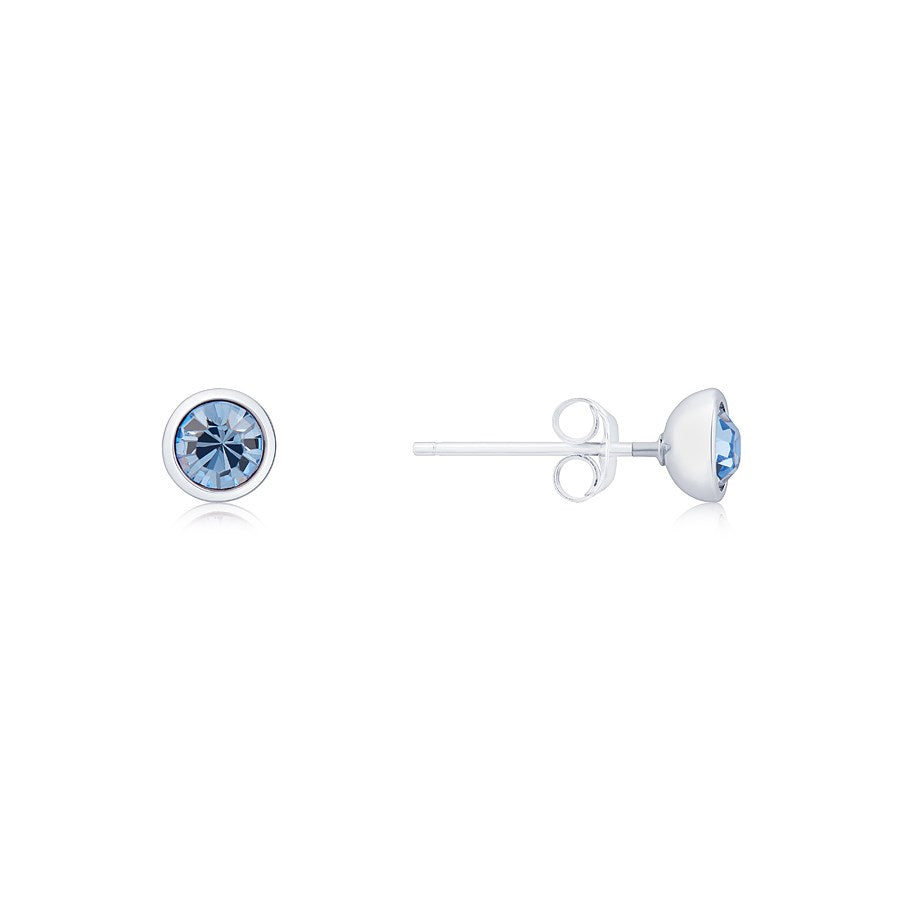 Karma Silver June Stud Earrings