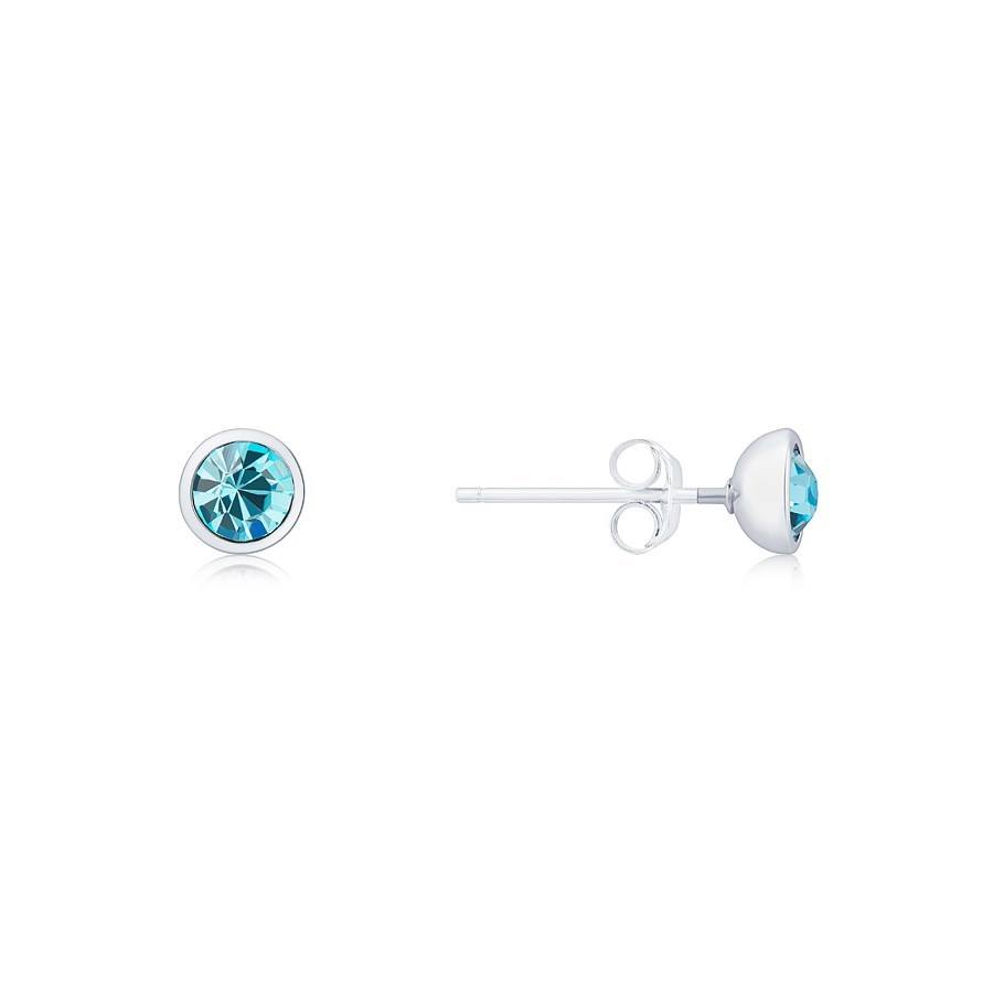 Karma Silver March Stud Earrings