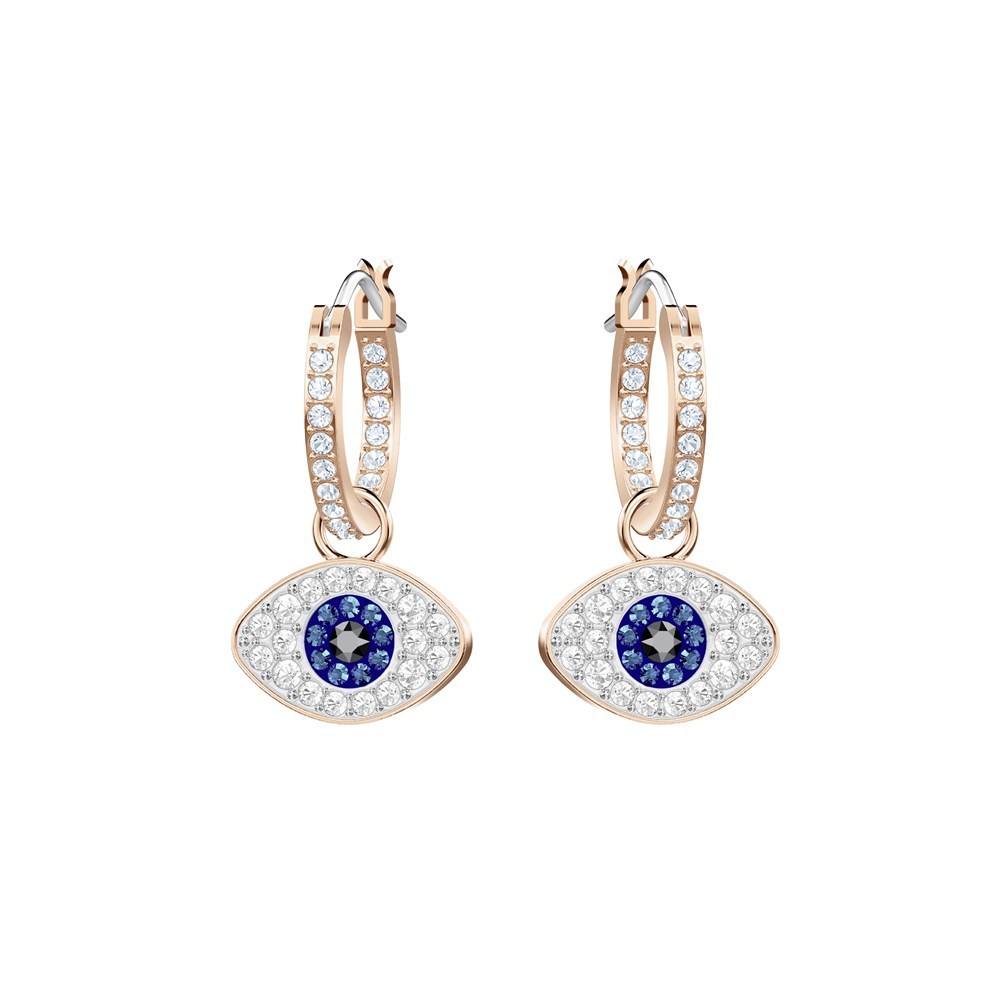 Swarovski Duo Evil Eye Hoop Earrings