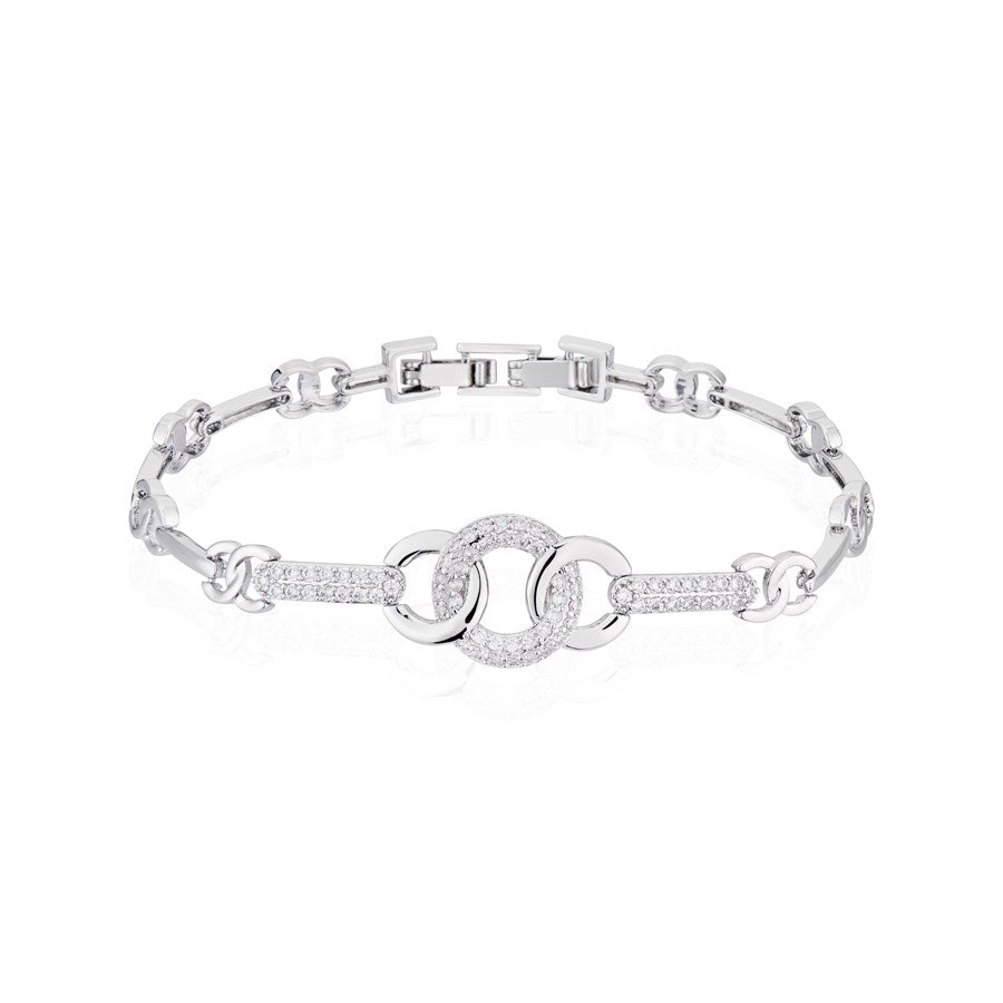 August Woods Silver Twisted Circle Bracelet